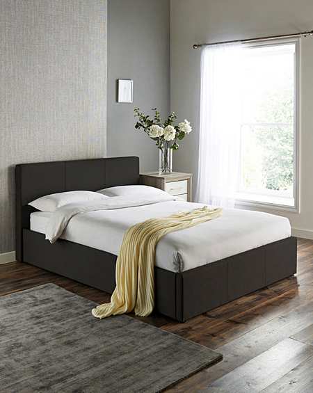 Fabric Open Spring Bed Frame Beds Bedroom Furniture