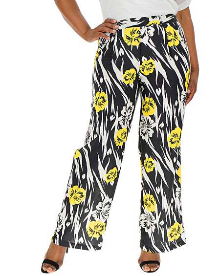 Womens Printed Wide Leg Trouser JD Williams