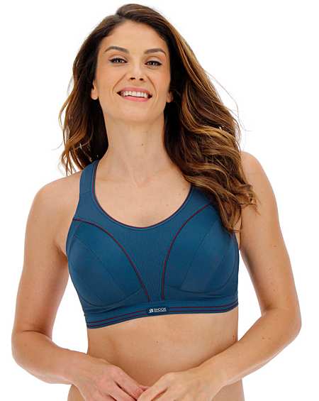 FM London Strappy Sports Bra for Women, Seamless Shock Absorber for Fitness  & Yoga, Padded Bra Designed to Sit Firmly but Gently on Your Skin,  Breathable High Impact, Blue, XL : Buy