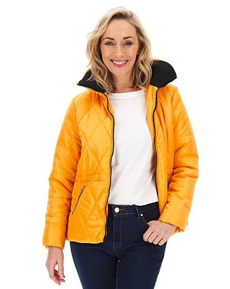 mustard padded jacket tesco