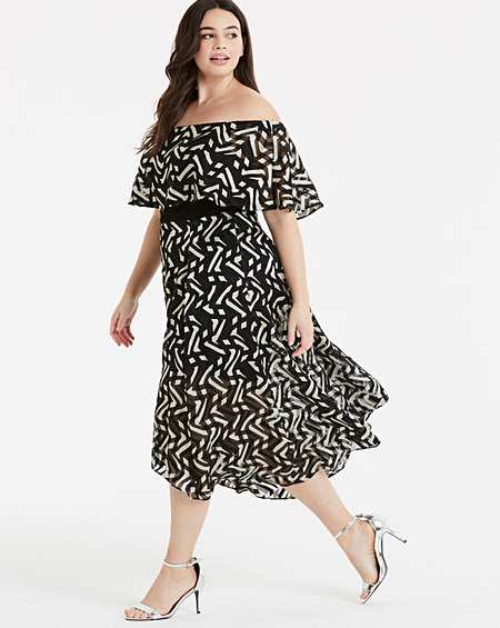 coast marni chloi bardot printed dress