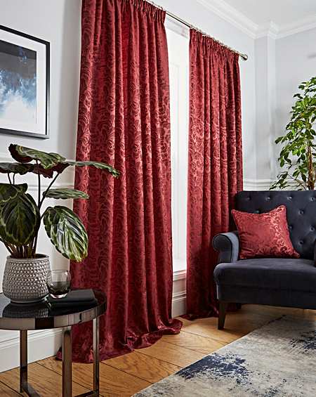 Red Curtains Blinds Poles Home J D Williams