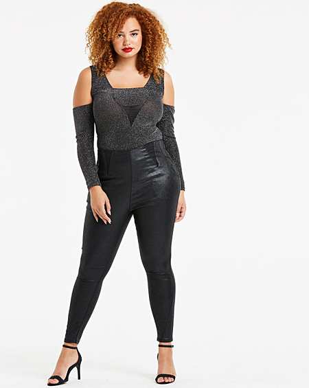 Black Glitter High Waist Shaper 