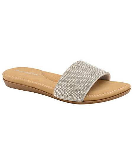 dunlop silver flip flops