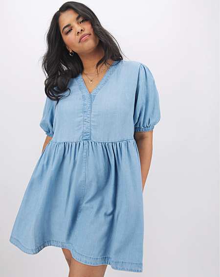 denim smock dress uk