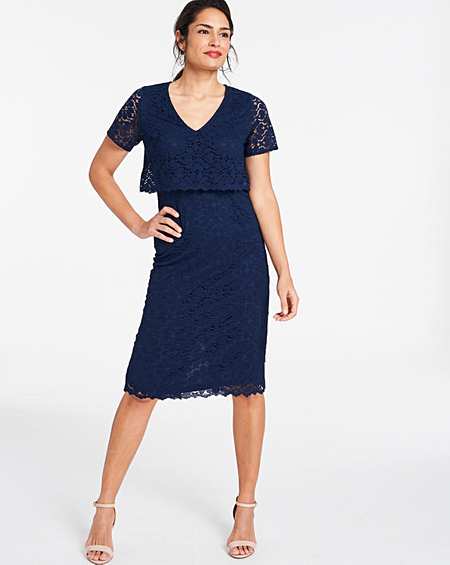 joanna hope heavy guipure lace dress