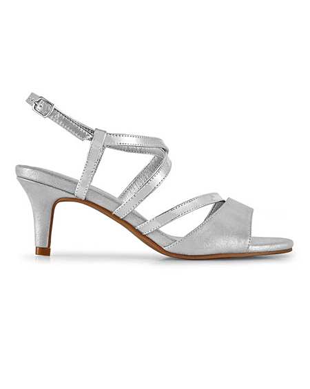 extra wide silver sandals