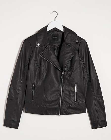 faux leather jacket size 24