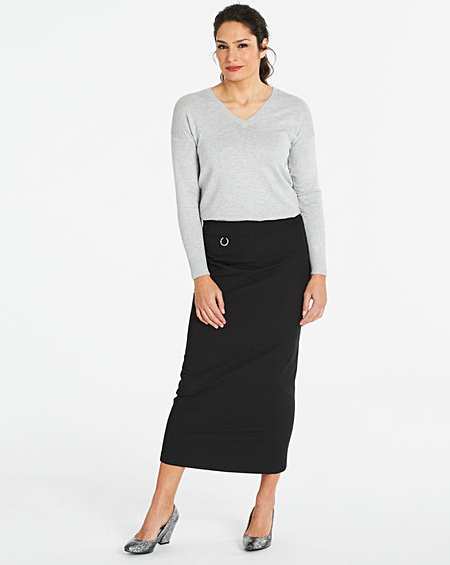 tailored maxi pencil skirt