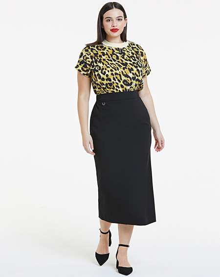 tailored maxi pencil skirt