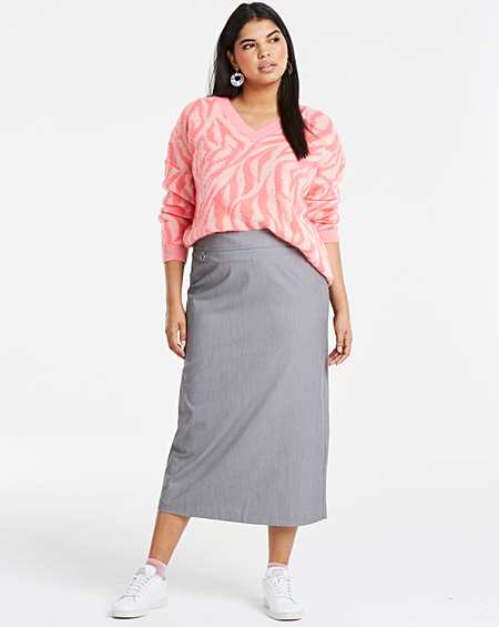 tailored maxi pencil skirt
