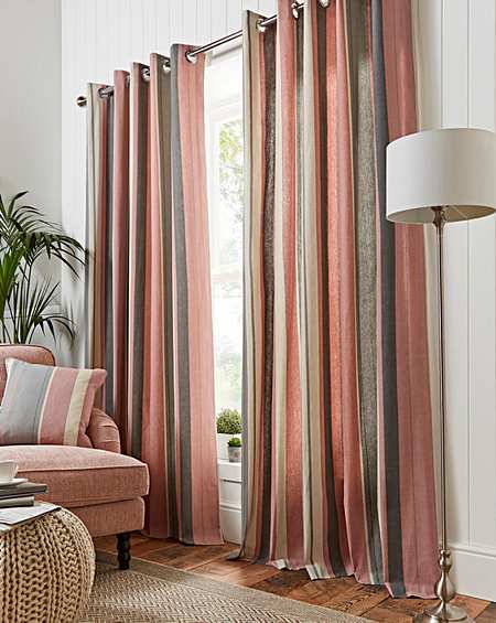 Whitworth Stripe Eyelet Curtains Fashion World