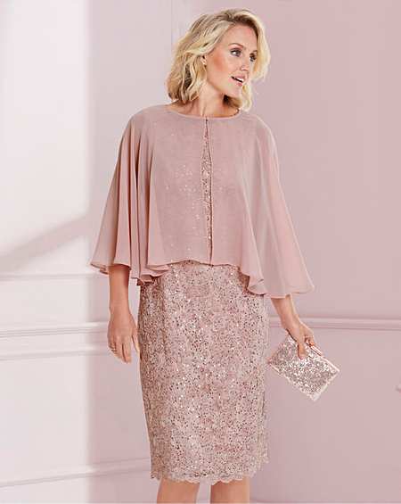 nightingales sequin cape dress