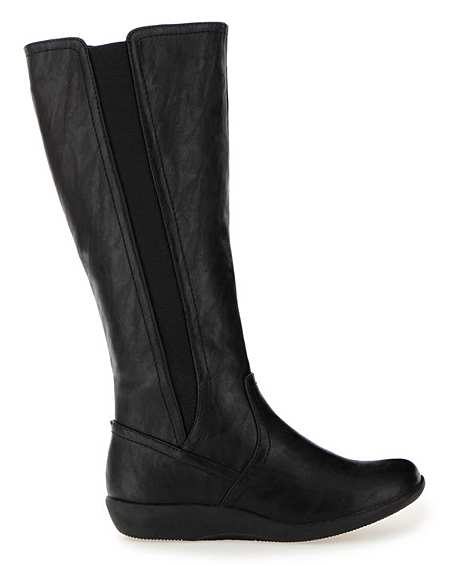 cushion walk wedge boots