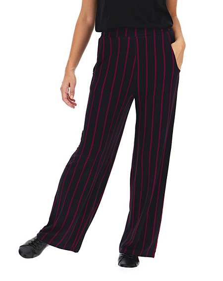 Womens Wide Leg Stretch Jersey Leisure Trousers JD Williams