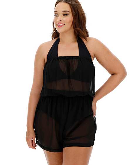 Black Beach Cover Ups Beachwear Swimwear Fashion