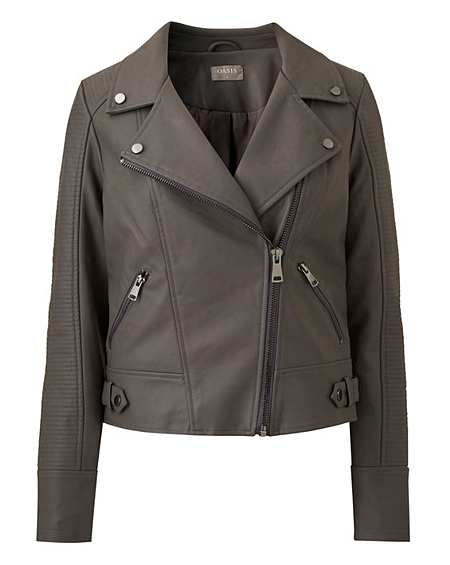 oasis curve biker jacket