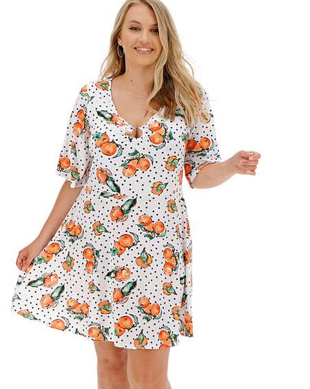 simply be orange dress