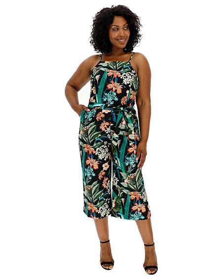 oasis tropical wrap jumpsuit