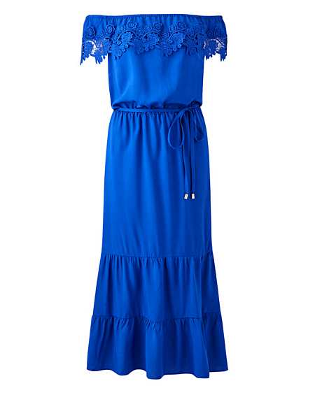 oasis bardot midi dress