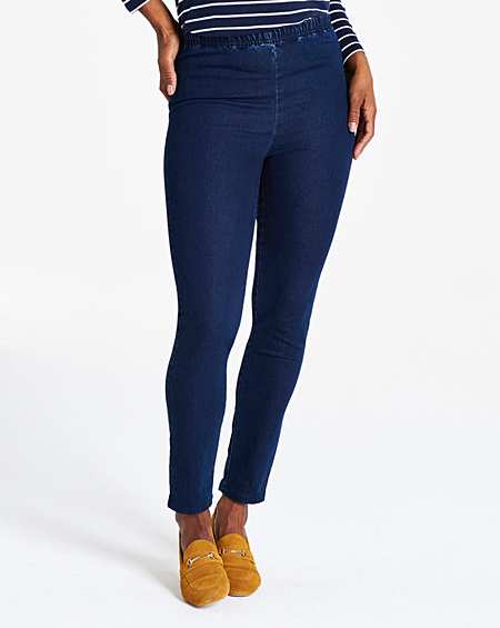Pull On Slim-Leg Jeggings Short Length 