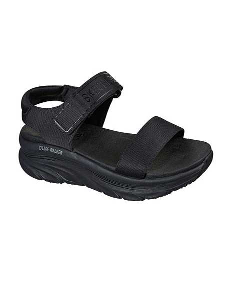 black sketcher sandals