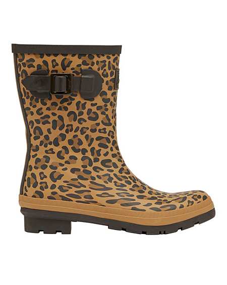 leopard print ankle wellies