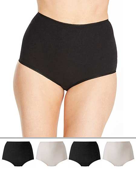 Womens Deep Briefs Figleaves Curve Leaf Embroidered Underwear Simply Be