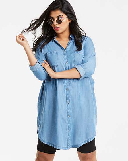 denim shirt dress size 18