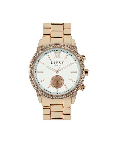 Lipsy london shop rose gold watch