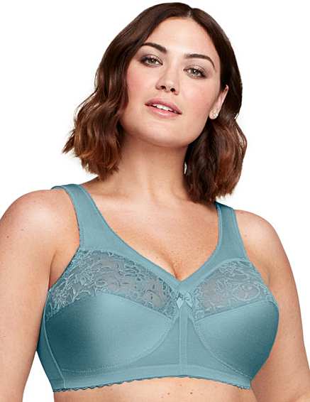 Glamorise Womens MagicLift Original Support Wirefree Bra 1000 Dark Teal 52DD