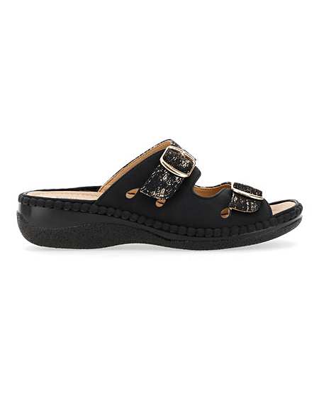 cushion walk black sandals