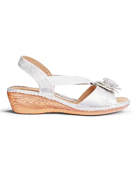 cushion walk silver sandals