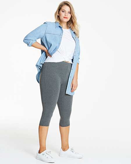 Short Crop Jersey Leggings | Simply Be