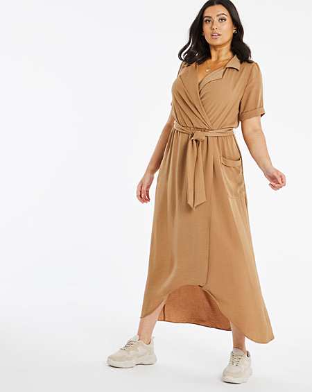 wrap tee dress