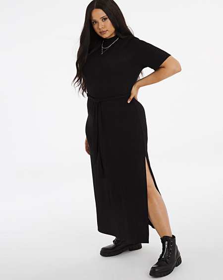 black midi dress size 22