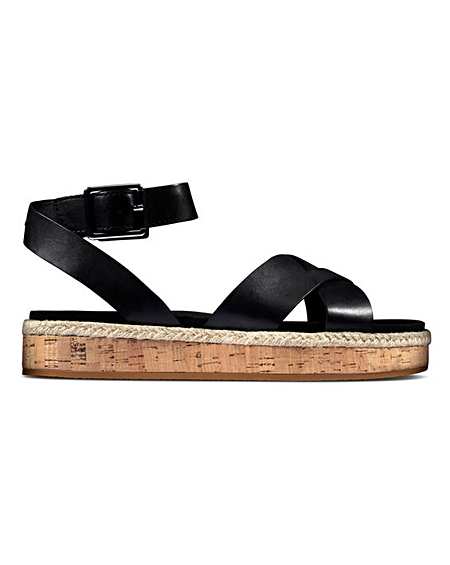 clarks ankle strap flats