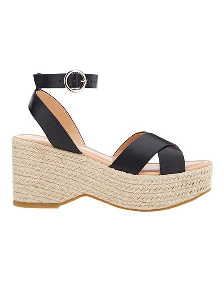 espadrille platform sandals wide fit