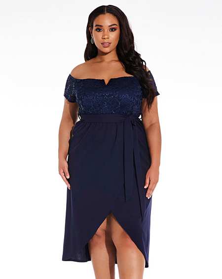 quiz curve bardot dress