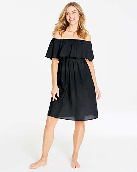 black bardot dress size 20