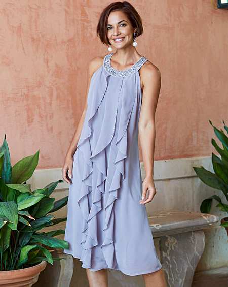 joanna hope bead trim swing dress