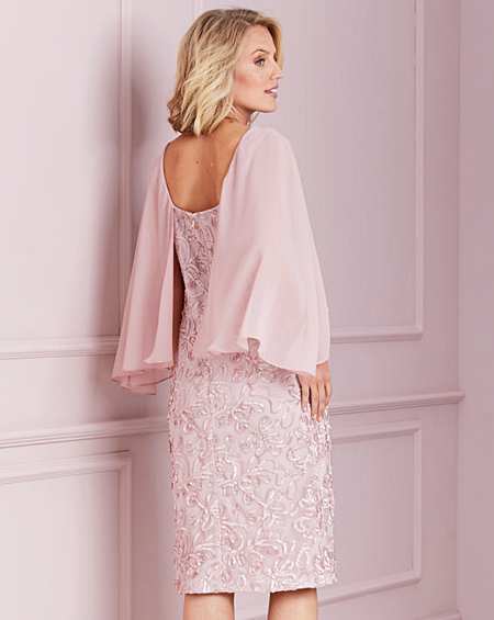 nightingales sequin cape dress