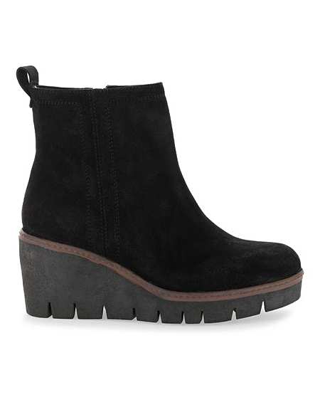 wide fit wedge ankle boots uk