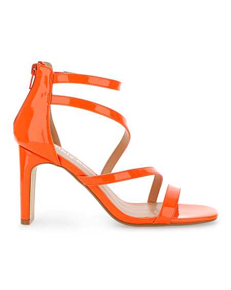 orange sandals wide fit