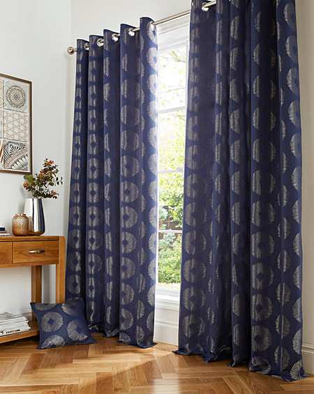 Curtains Blackout Eyelet Pleated Curtains Fashion World