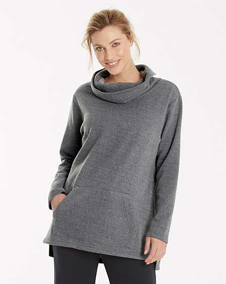 cowl neck sports jumper