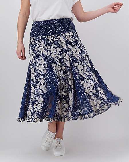 Womens Plain Jersey Skirt With Godets JD Williams