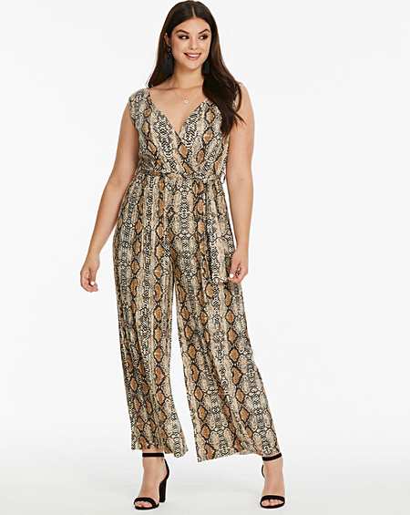 ax paris snake print jumpsuit