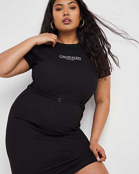 plus size calvin klein t shirt dress