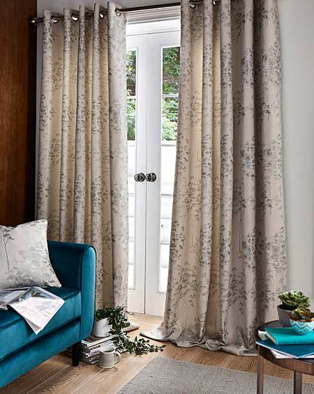 Silver Eyelet Curtains Blinds Poles Home Garden